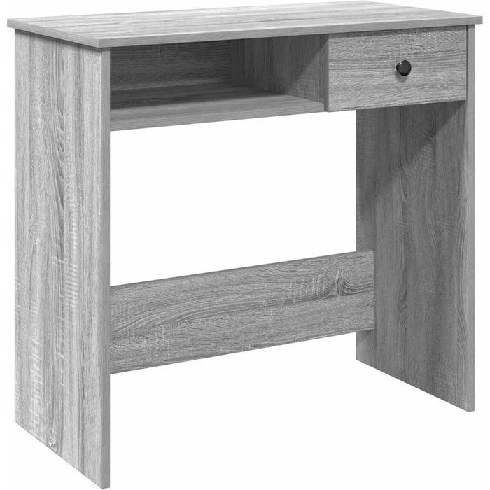 Escritorio de madera contrachapada gris sonoma 80x40x75 cm - comfortxl
