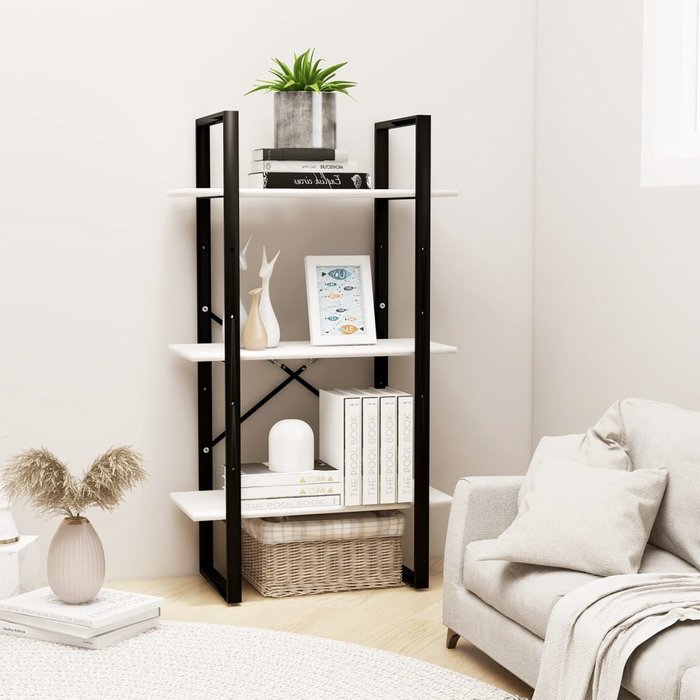 Estantería de almacenamiento blanco 60x30x105 cm madera maciza de pino