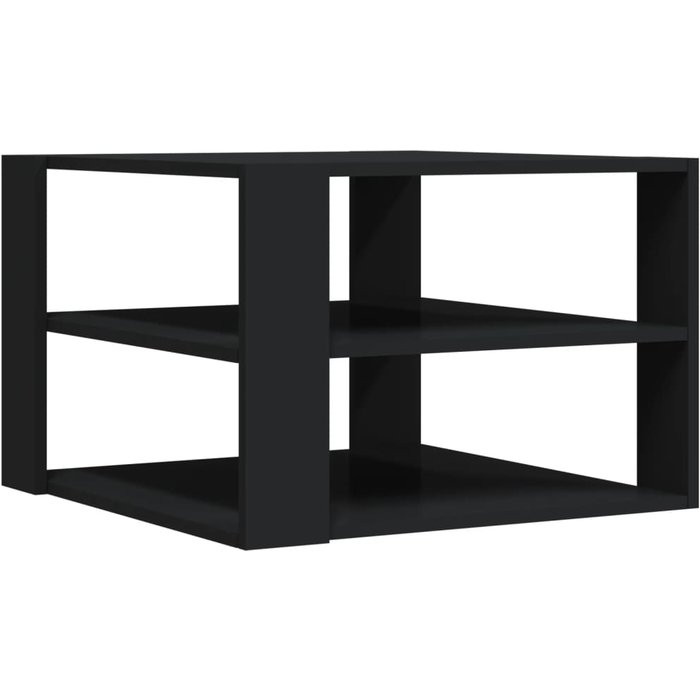 Mesa de centro de madera compuesta negra 59,5x59,5x40 cm - comfortxl