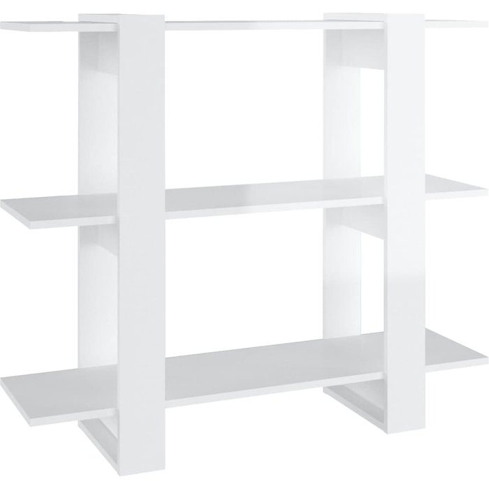 Estantería/divisor de espacios blanco brillante 100x30x87 cm – comfortxl
