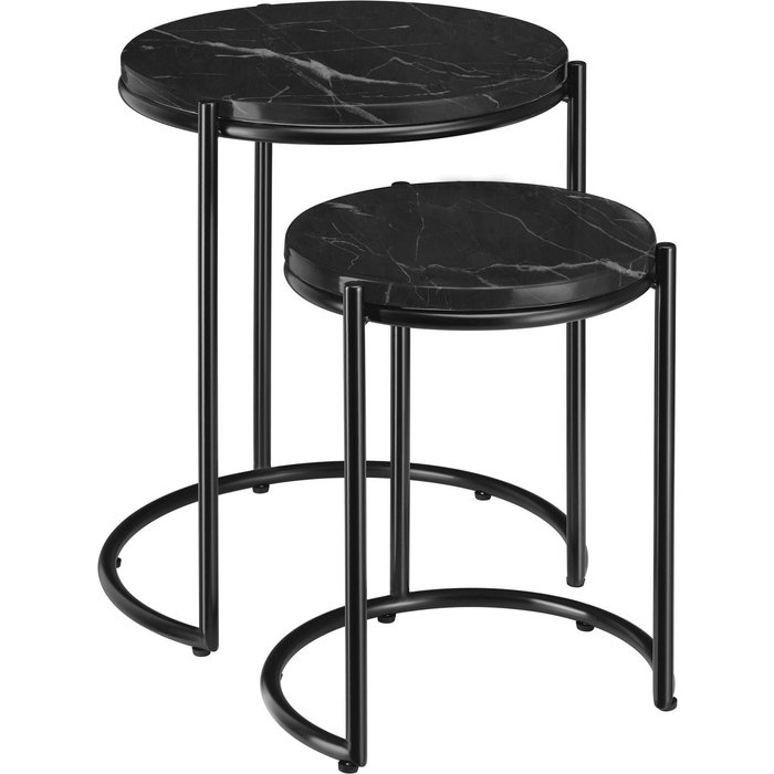 Tectake mesa auxiliar tableros de alta calidad con acabado de mármol