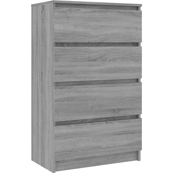 Aparador de madera contrachapada sonoma gris 60x35x98,5 cm - comfortxl