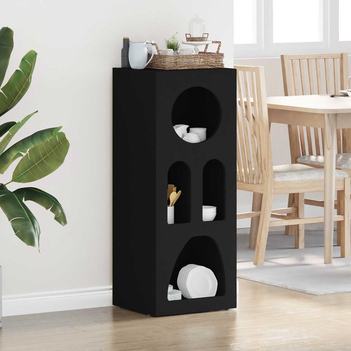 Maison exclusive - aparador negro 40 x 35 x 100.5 cm madera de ingeniería