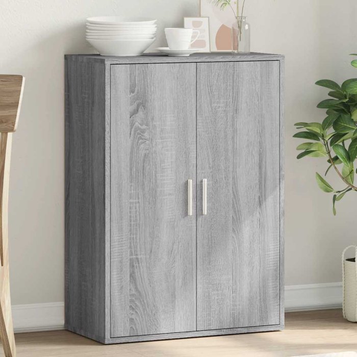 Maison exclusive - aparador de madera de ingeniería gris sonoma 60x31x84 cm