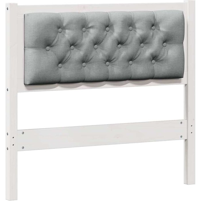 Cabecero cama - mueble cabecero otro y gris claro 90 cm madera maciza de pino