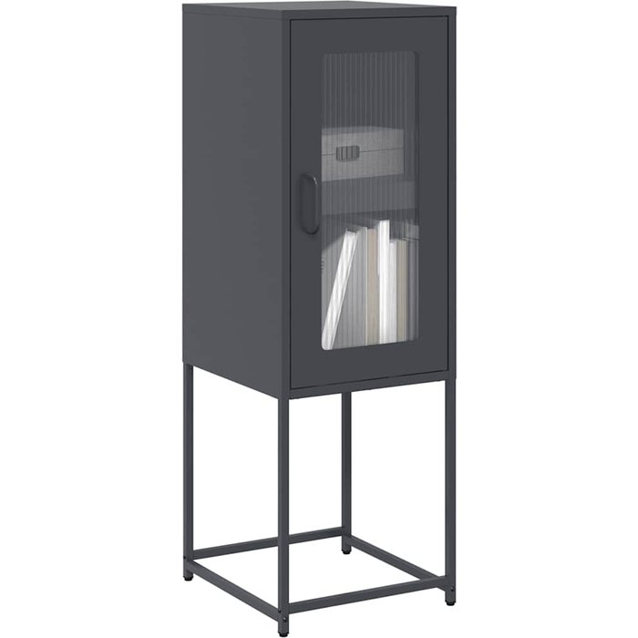 Aparador antracita 36x39x107 cm acero laminado en frío