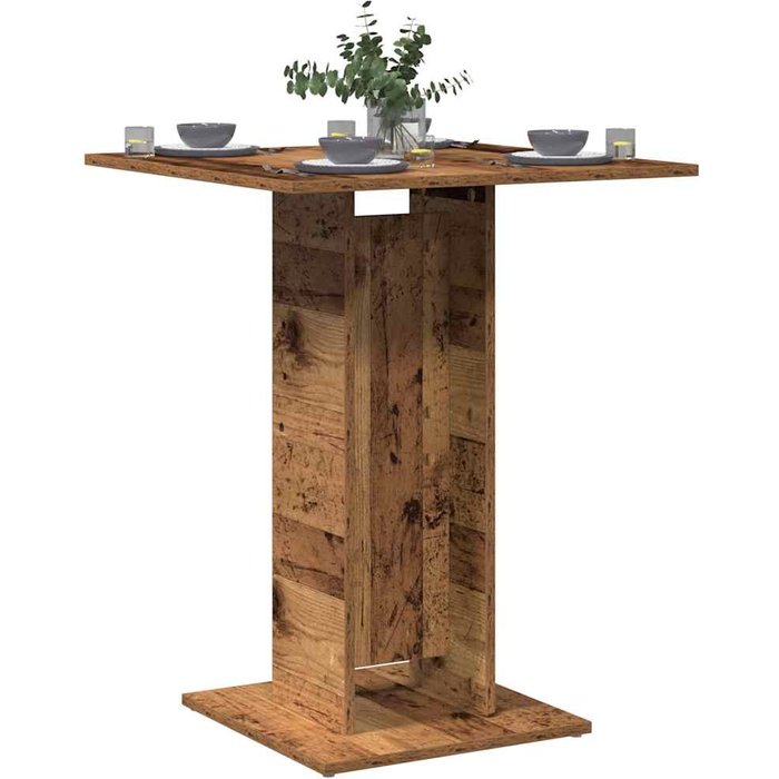Maison exclusive - mesa de bistró de madera de ingeniería envejecida 60x60x75 cm