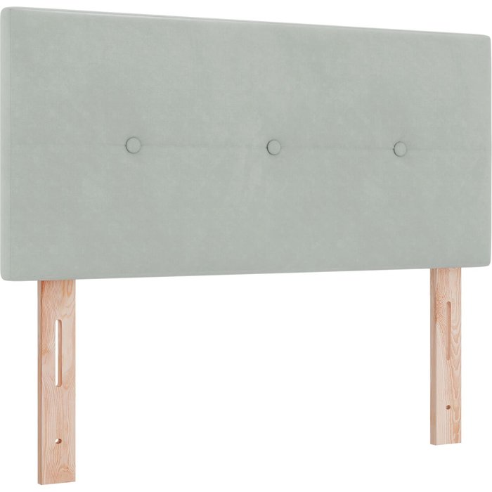 Cabecero capitoné gris claro 100 cm terciopelo cfw7585897