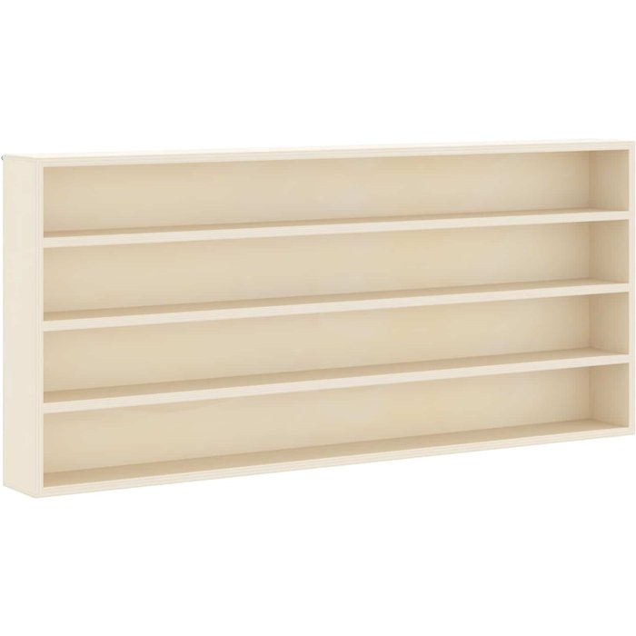 Vitrina de pared beige de 80 x 8,5 x 36 cm de madera de ingeniería