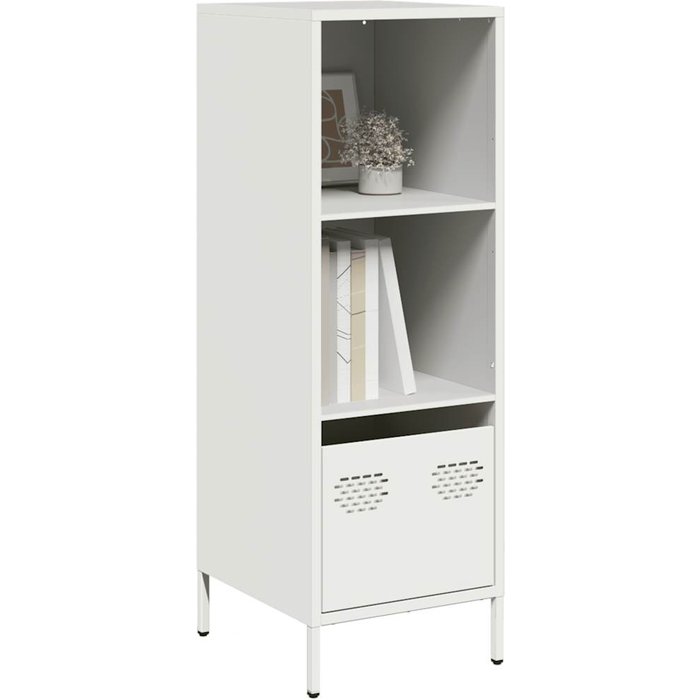 Maison exclusive - aparador de acero blanco 35x39x103,5 cm