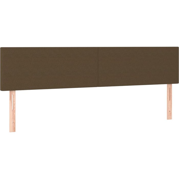Cabeceros 2 unidades tela marrón oscuro 90x5x78/88 cm - comfortxl