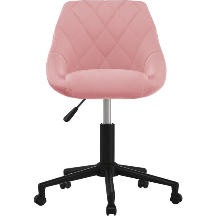 Silla de comedor | silla de cocina giratoria de terciopelo rosa cfw187387