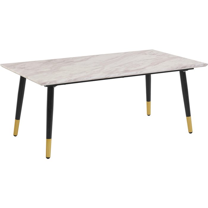 Mesa de centro en efecto mármol negro oro