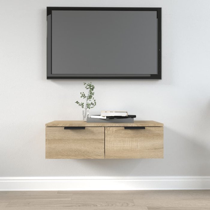 Mueble de pared roble sonoma 68x30x20 cm madera contrachapada
