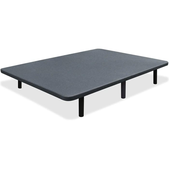 Base tapizada + 4 patas de hm-actually tapizado gris 90x190