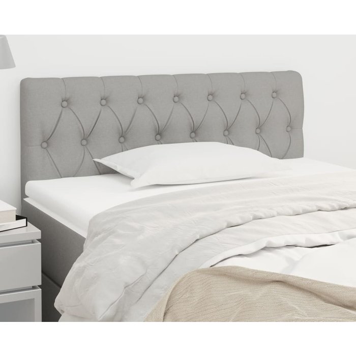 Cabecero gris claro 100x7x78/88 cm tela