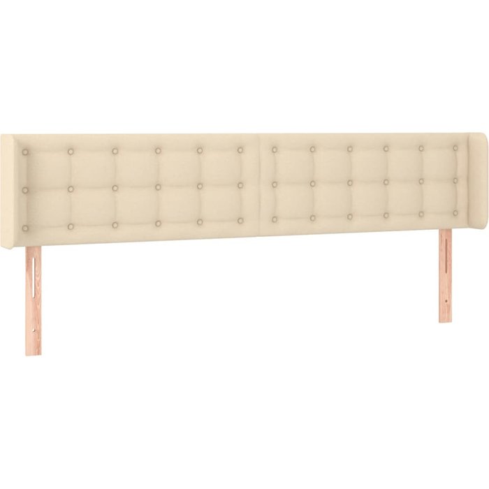 Cabecero de tela color crema 163x16x78/88 cm - comfortxl