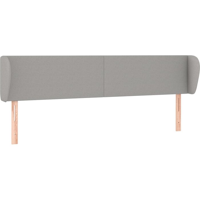 Cabecero de tela gris claro 183x23x78/88 cm - comfortxl