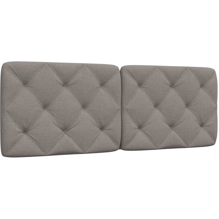 Cabecero de cama acolchado tela gris taupé 120 cm