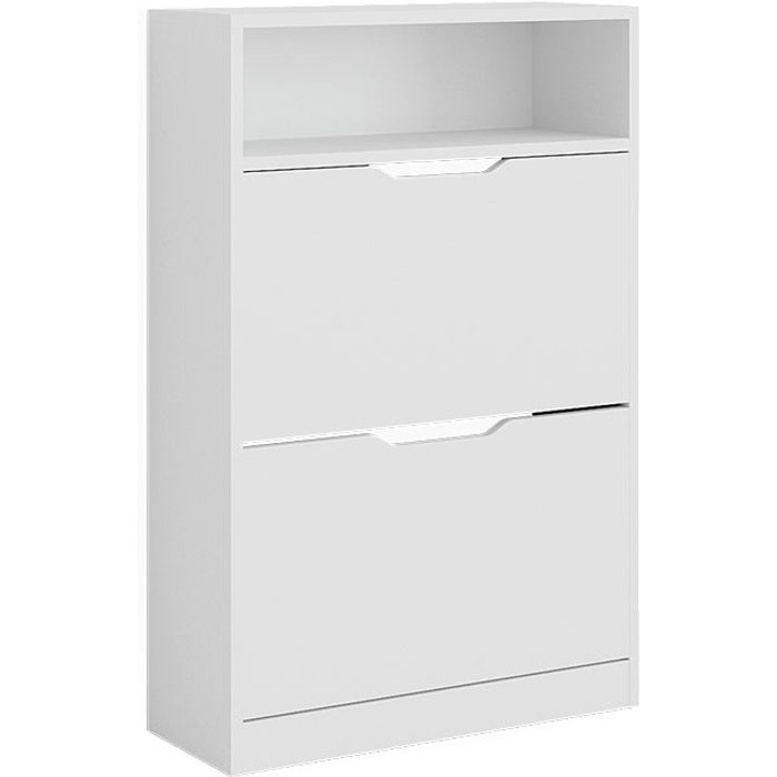 Vicco mueble zapatero luca, blanco, 59 x 89.5 cm con 2 compartimentos