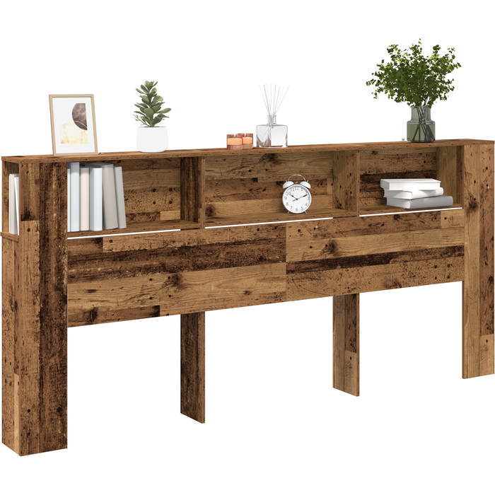 Cabecero de rio de madera vieja 220x18,5x104,5 cm cfw74782