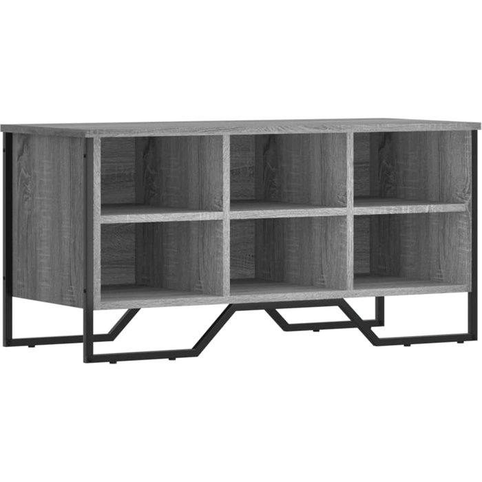 Zapatero de madera de ingeniería gris sonoma 90 x 38 x 45,5 cm - comfortxl