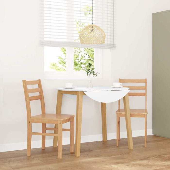 Sillas de comedor 2 piezas madera maciza de caucho