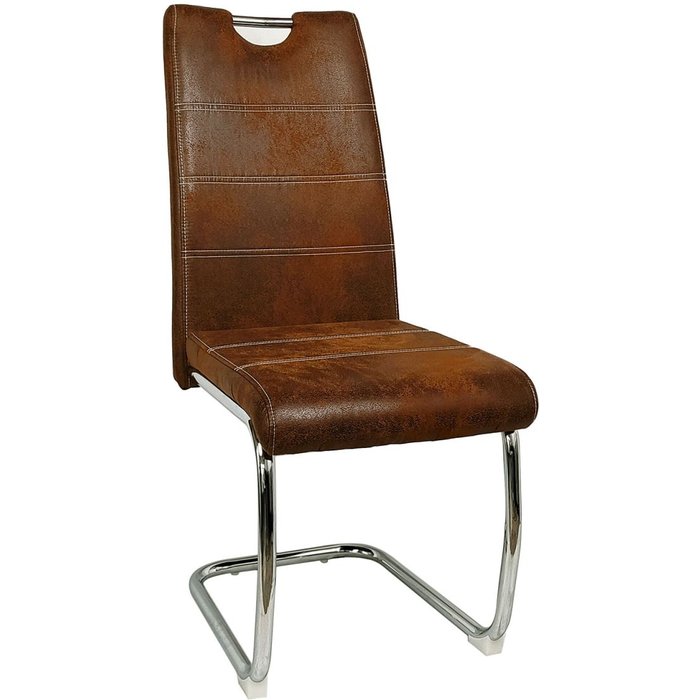 Regalos miguel - sillas comedor - silla hallen polipiel - marrón vintage