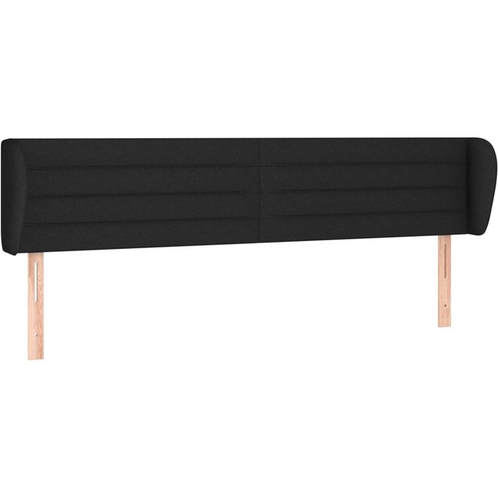 Cabecero de tela negro 163x23x78/88 cm - comfortxl