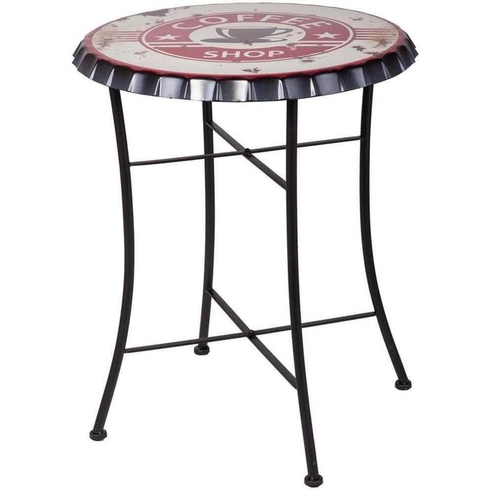 Mesa de metal roja 60x75 cm