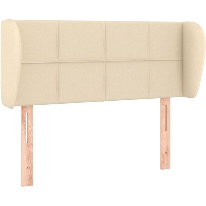 Cabecero cama - mueble cabecero de tela color crema 83x23x78/88 cm