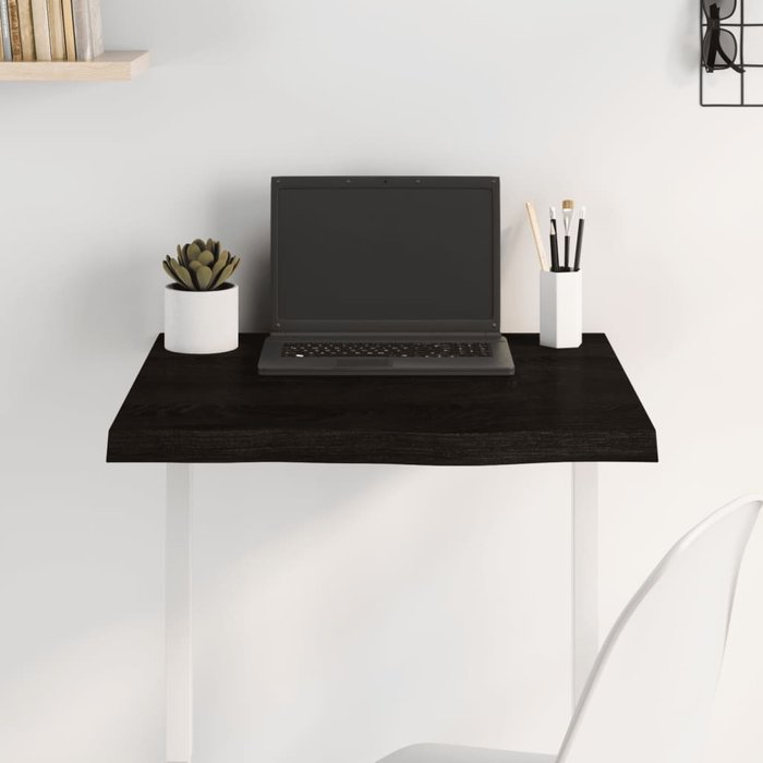 Tablero mesa madera roble tratada marrón oscuro 60x60x(2-4) cm - comfortxl