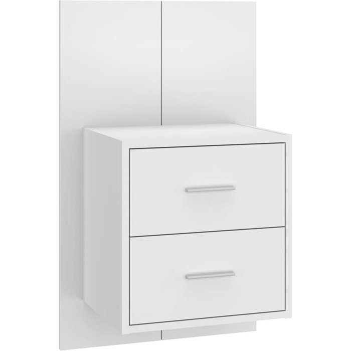 Mesita de noche de pared blanco brillo