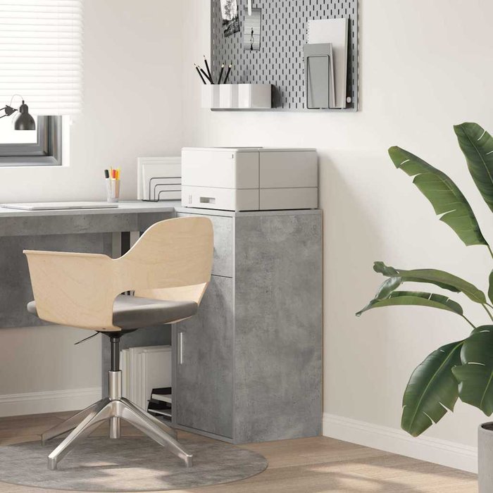 Maison exclusive - aparador con cajón gris concreto 38 x 34 x 75 cm