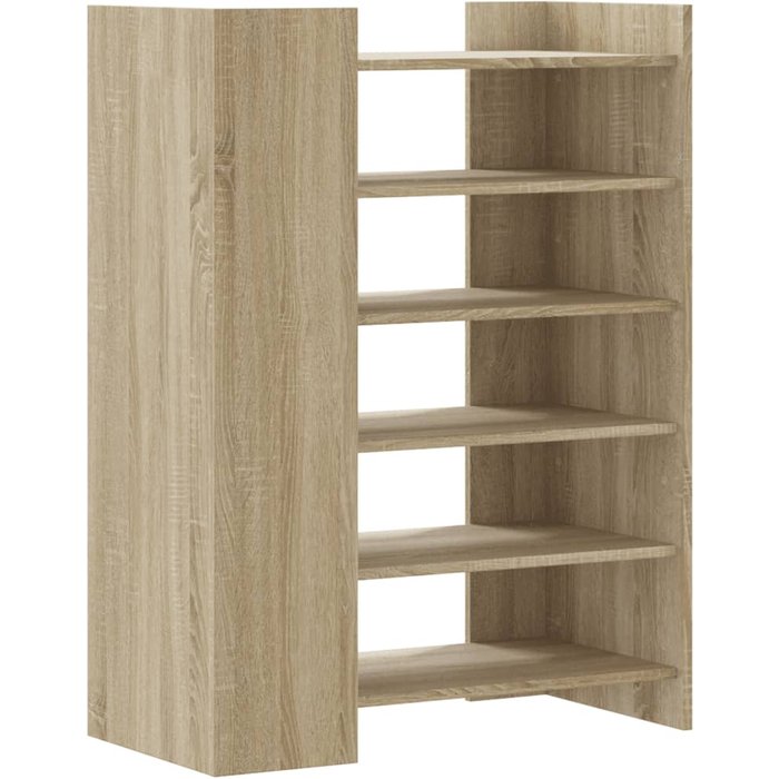 Zapatero de madera laminada roble sonoma 74,5x37,5x100 cm - comfortxl
