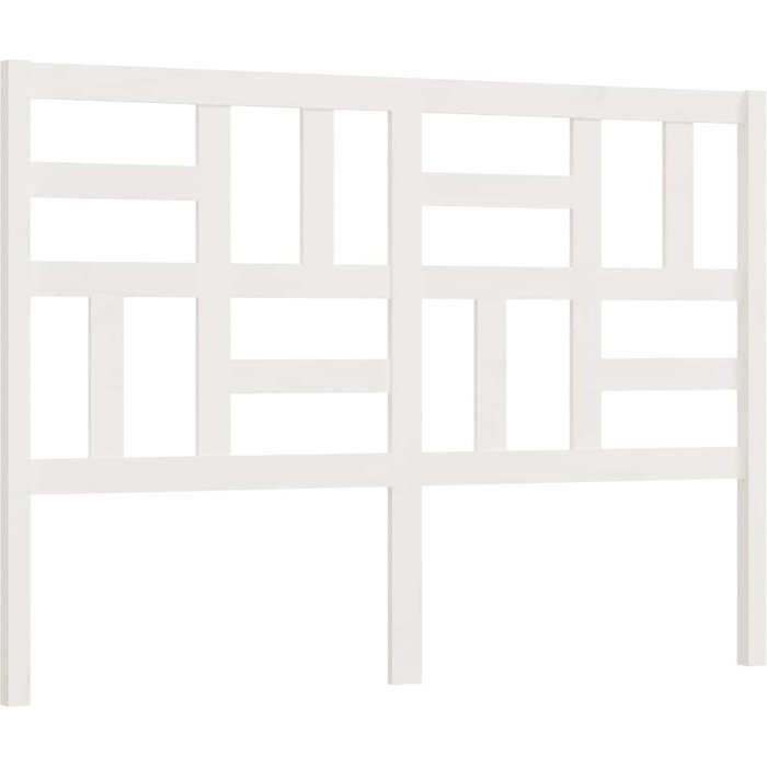 Cabecero de cama - mueble cabecero madera maciza de pino blanco 146x4x104 cm