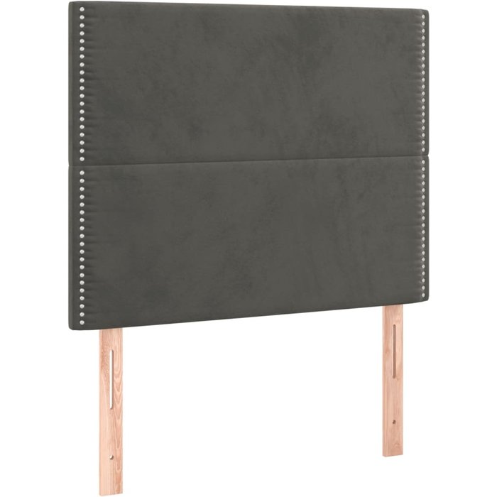 Cabecero cama - mueble cabecero gris oscuro 100x5x118/128 cm terciopelo