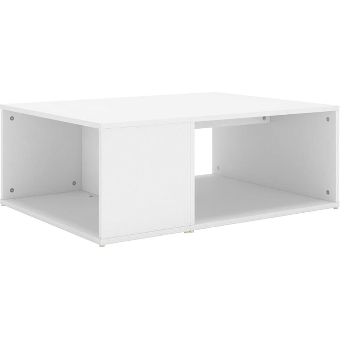 Mesa de centro de contrachapado blanco 90x67x33 cm - comfortxl