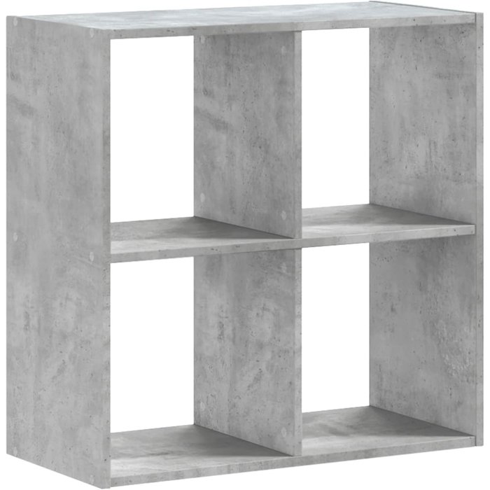Estantería madera de ingeniería gris hormigón 68,5x32x68,5 cm – comfortxl