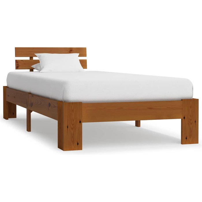 Maison exclusive - estructura de cama madera maciza pino marrón miel 100x200 cm
