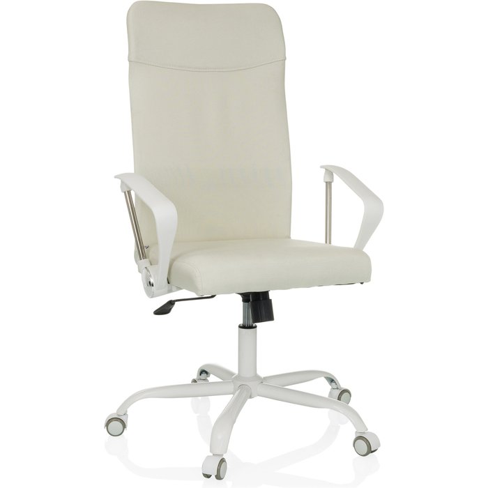 Silla de oficina / silla giratoria stryka w tejido beige hjh office