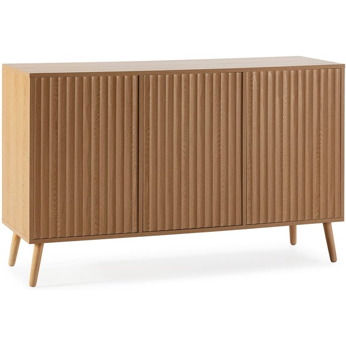 Aparador lluvia 3 puertas color roble, 120 cm ancho