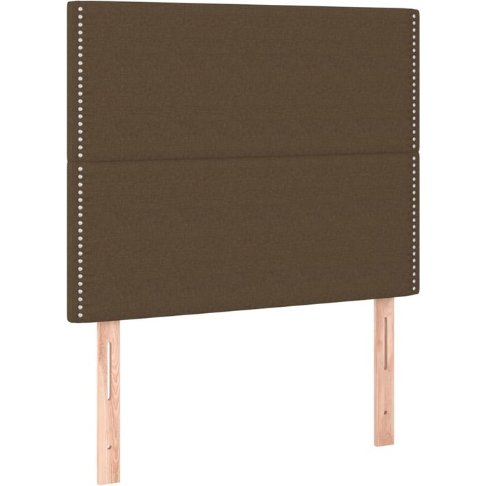 Cabecero de cama - mueble cabecero marrón oscuro 100x5x118/128 cm tela