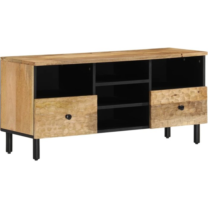 Mueble tv 100x33x46 cm madera maciza de mango