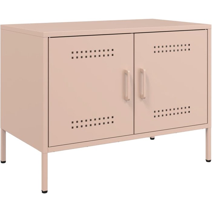 Mueble de tv acero rosa 68x39x50,5 cm - comfortxl