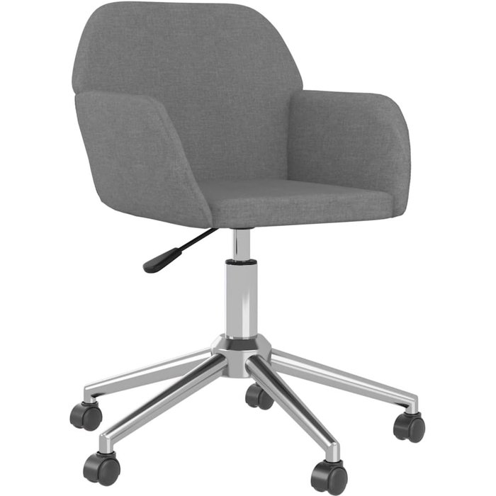 Silla de oficina | sillón oficina giratoria de tela gris claro cfw55438