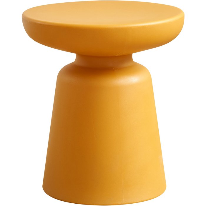 Mesa auxiliar/consola redonda 44 x 40 cm de diámetro amarilla 03_0010831