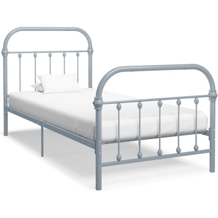 Maison exclusive - estructura de cama sin colchón metal gris 90x200 cm