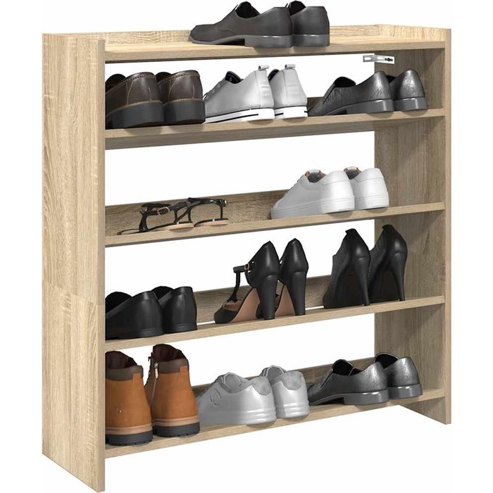 Zapatero roble sonoma 80x25x81 cm madera contrachapada