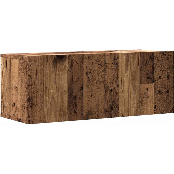 Mueble tv de pared en madera laminada envejecida 80x30x30 cm - comfortxl